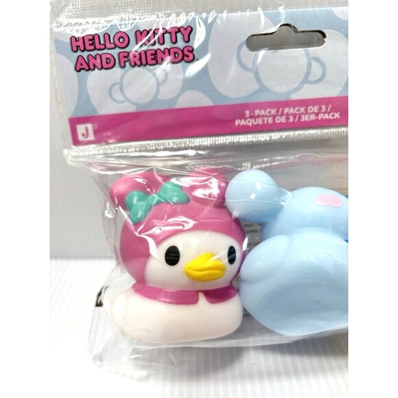 Hello Kitty Friends Duckz 3-Pack Rubber Ducks My Melody Cinnamoroll Pompompurin - Picture 2 of 7